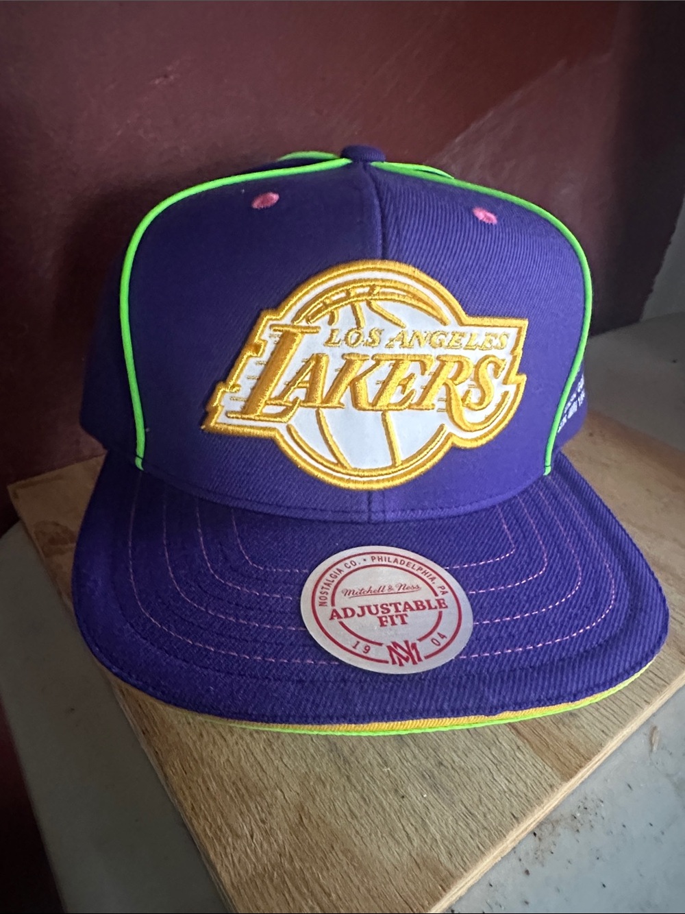 Los Angeles Lakers Y2K colorful snapback hat brand new purple nba basketball